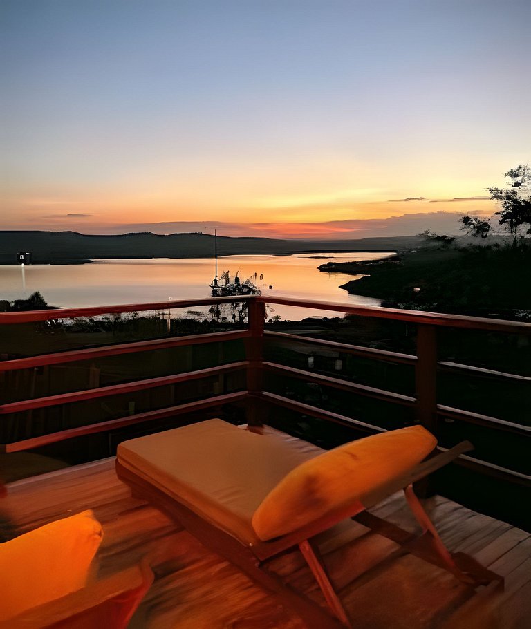 Chalé Recanto — cabana A-frame próxima ao lago com ofurô e c