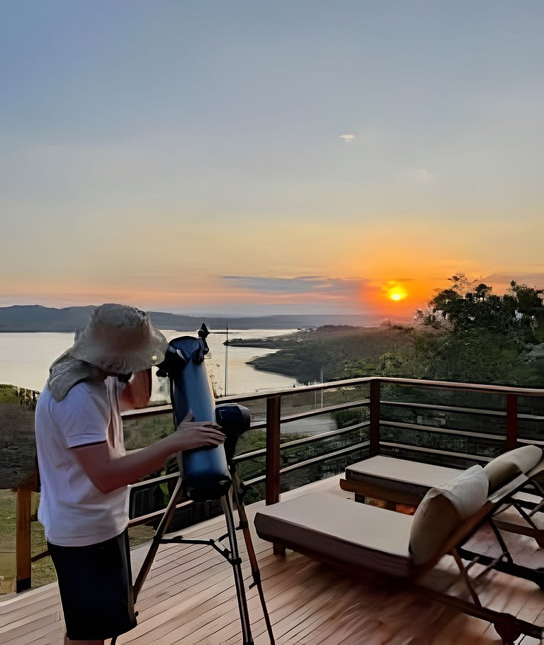 Chalé Recanto — cabana A-frame próxima ao lago com ofurô e c
