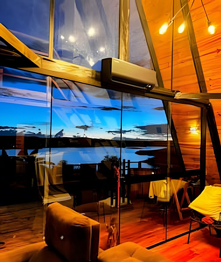 Chalé Recanto — cabana A-frame próxima ao lago com ofurô e c