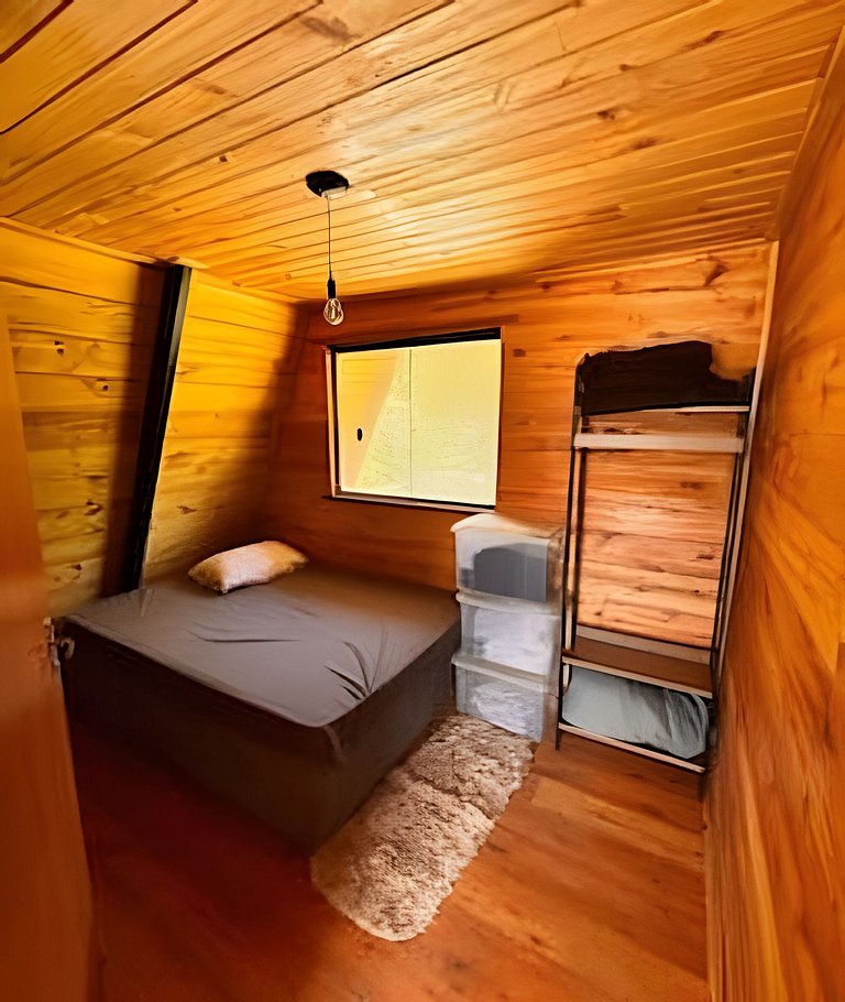 Chalé Recanto — cabana A-frame próxima ao lago com ofurô e c