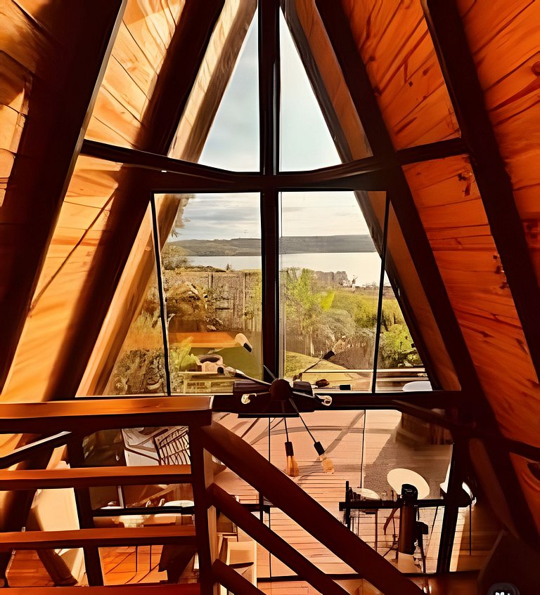 Chalé Recanto — cabana A-frame próxima ao lago com ofurô e c