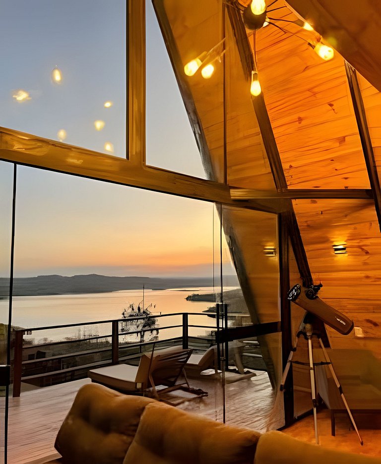 Chalé Recanto — cabana A-frame próxima ao lago com ofurô e c