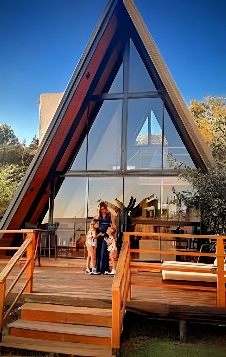 Chalé Recanto — cabana A-frame próxima ao lago com ofurô e c